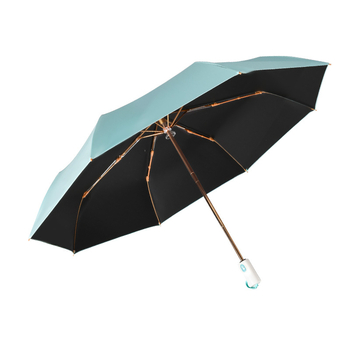 Сгъваем автоматичен зонт, ветроустойчив за слънце и дъжд, UPF>50, плат 210T, 8 ребра, автоматично отваряне и затваряне