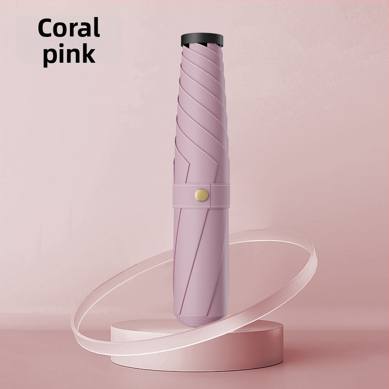 Salokāms lietussargs ar UV aizsardzību, UPF virs 50, 6 ribas no sakausējuma rāmja, triecienizturīgs audums, manuāla atvēršana un aizvēršana