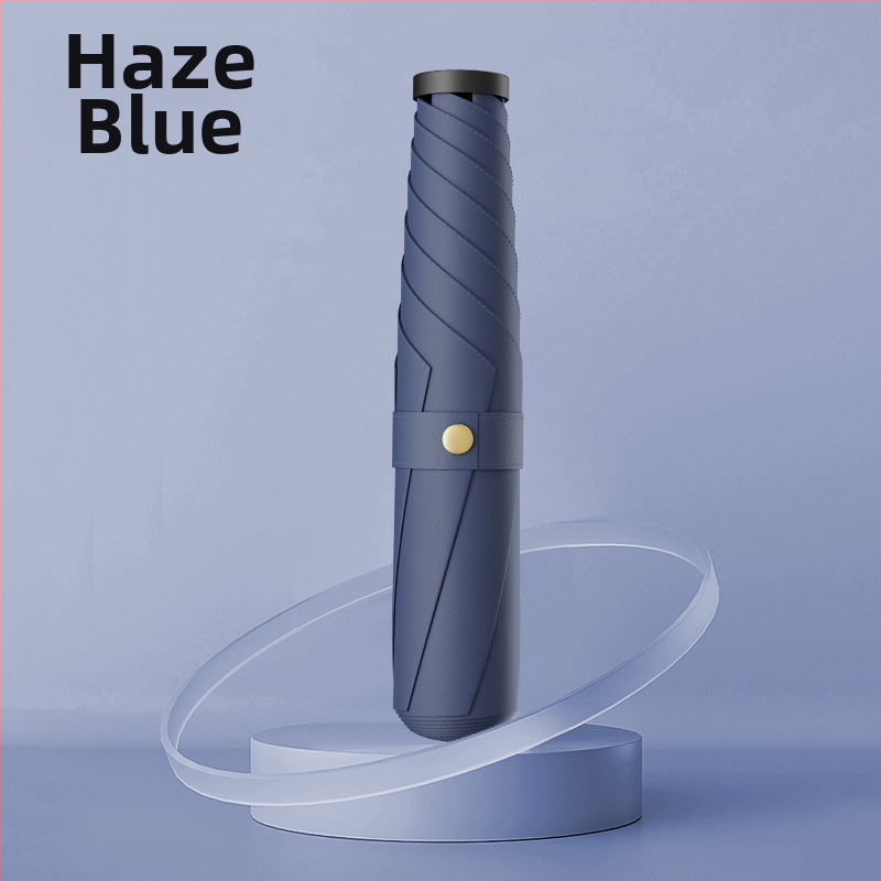 Salokāms lietussargs ar UV aizsardzību, UPF virs 50, 6 ribas no sakausējuma rāmja, triecienizturīgs audums, manuāla atvēršana un aizvēršana