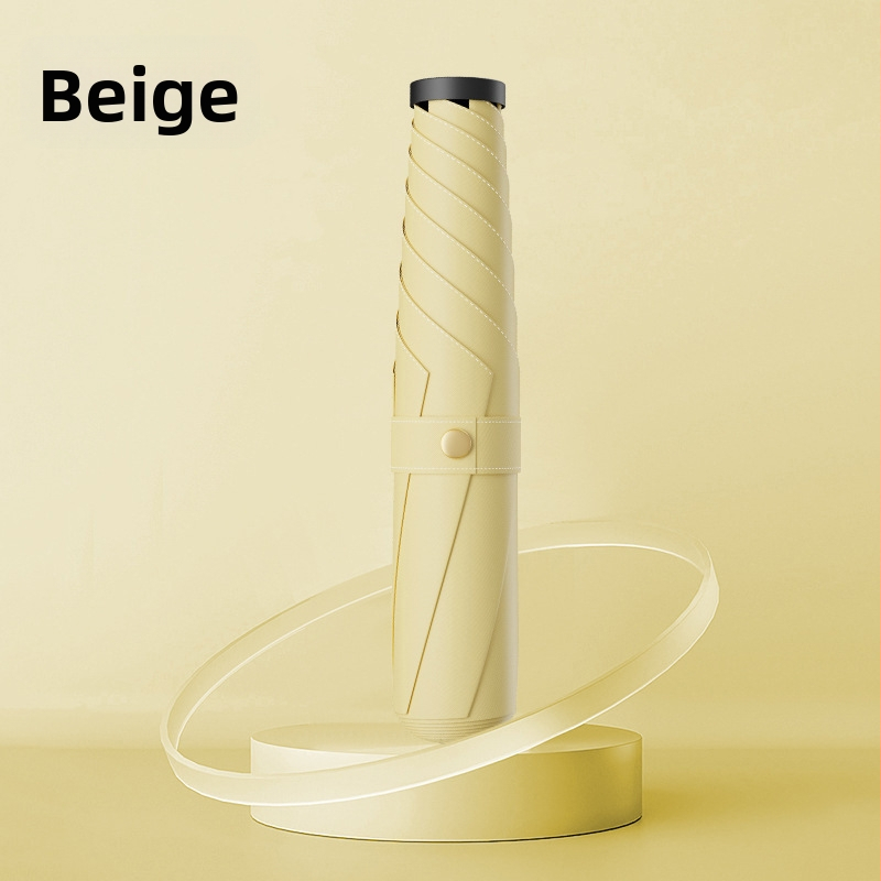 Salokāms lietussargs ar UV aizsardzību, UPF virs 50, 6 ribas no sakausējuma rāmja, triecienizturīgs audums, manuāla atvēršana un aizvēršana