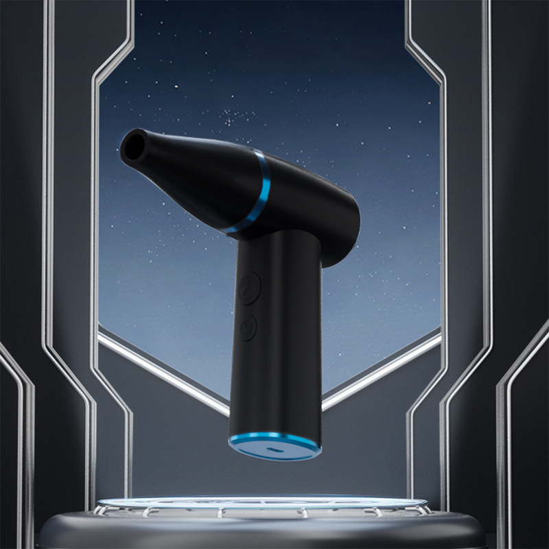 Χειροκίνητος εξωτερικός τουρμπινικός ανεμιστήρας, φορητός, με ενσωματωμένη μπαταρία 2000–4000 mAh, μεταλλικά πτερύγια, 4 ταχύτητες