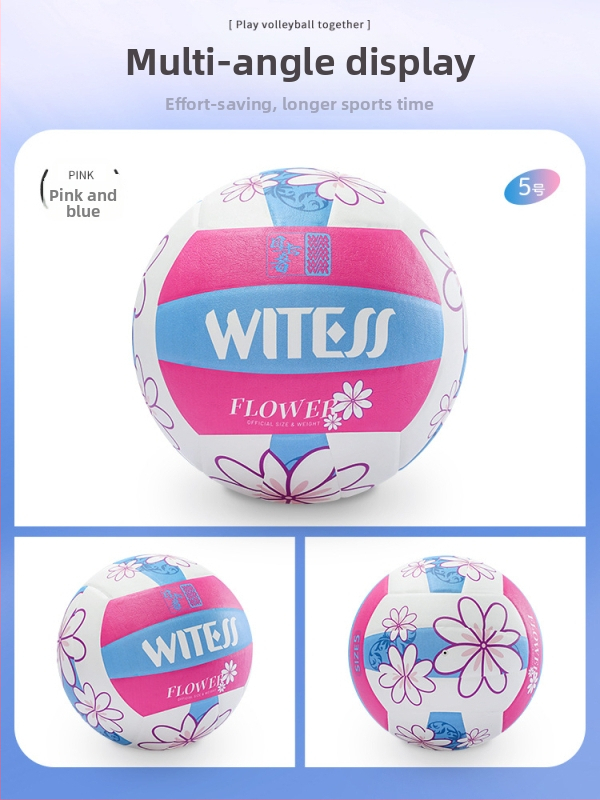 Witess PU volejbola treniņu bumba, līmētās šuves, izturīga pret nolietojumu, augsta elastība, iekšējai treniņiem, Nāciju līgas standarts