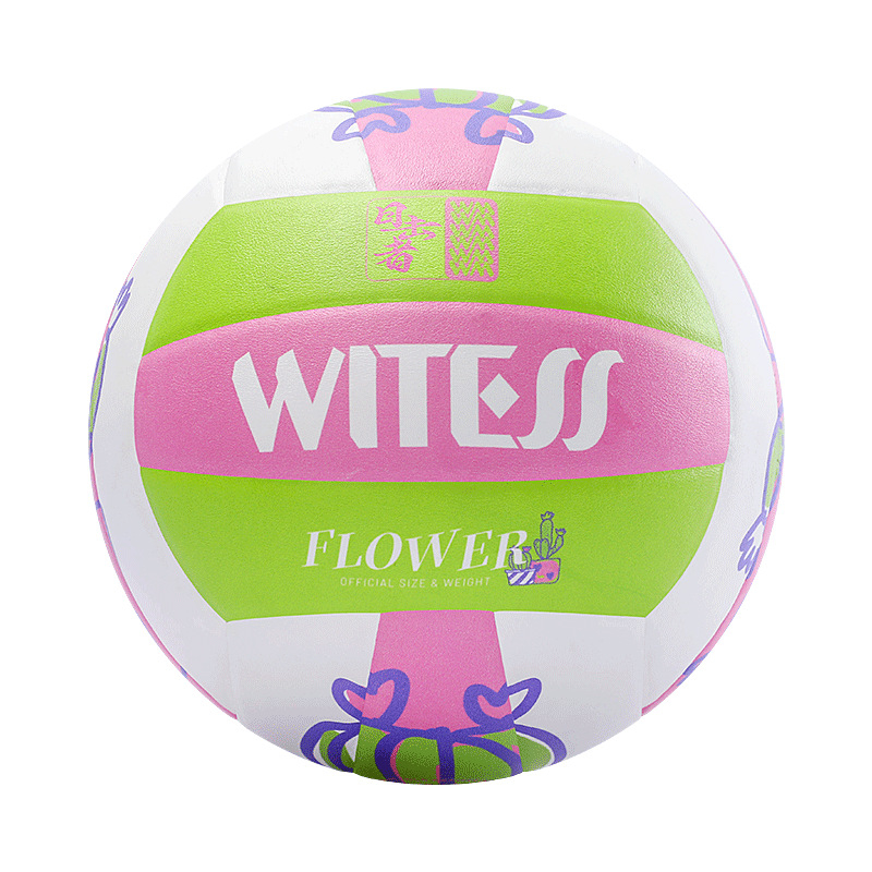 Witess PU treniravimo voleibolo kamuolys, klijuotos siuvus, atsparus dėvėjimui, aukšta elastystė, vidaus treniruotėms, Tautų lygos standartas
