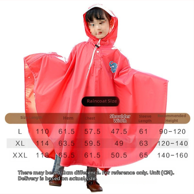 Laste vihmponcho ratta jaoks kapuutsiga, PVC kangas, õhuke stiil, PU veekindel kiht