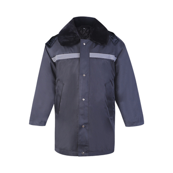 Дълго палто с рефлекторна лента, с отделяема част, мултифункционално за мъже, памучно-смесен плат, водоустойчиво, ветроустойчиво, райета, зима/есен