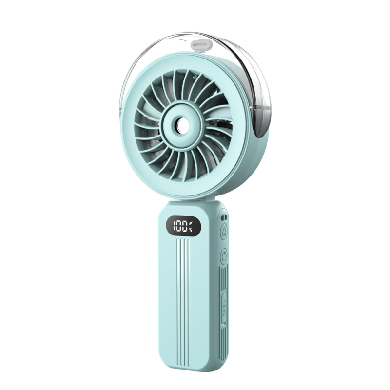 Αναδιπλόμενος φορητός ανεμιστήρας με λειτουργία ψεκασμού, 5 λεπίδες, μπαταρία 4000–6000mAh, 5 ταχύτητες