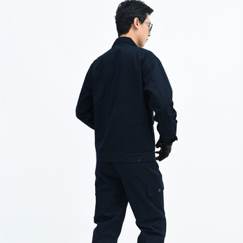 Unisex darbo drabužių komplektas iš medvilnės twillo – dilimui atsparus, vienos spalvos modelis, žiema-pavasaris, dviračių sportui