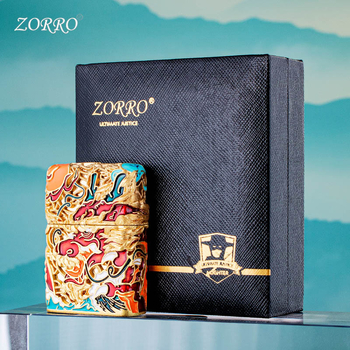 Zorro metāla šķiltava ar kerosīnu, emalēts dizains, atkārtoti lietojams, bohems / japāņu stila, dāvana vīrietim