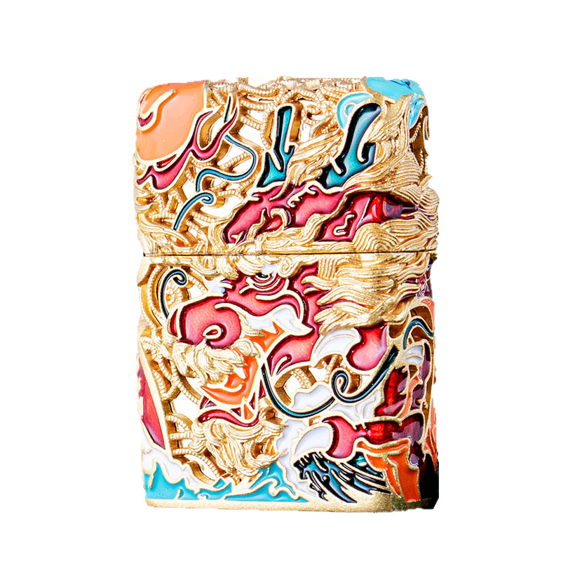 Zorro metāla šķiltava ar kerosīnu, emalēts dizains, atkārtoti lietojams, bohems / japāņu stila, dāvana vīrietim