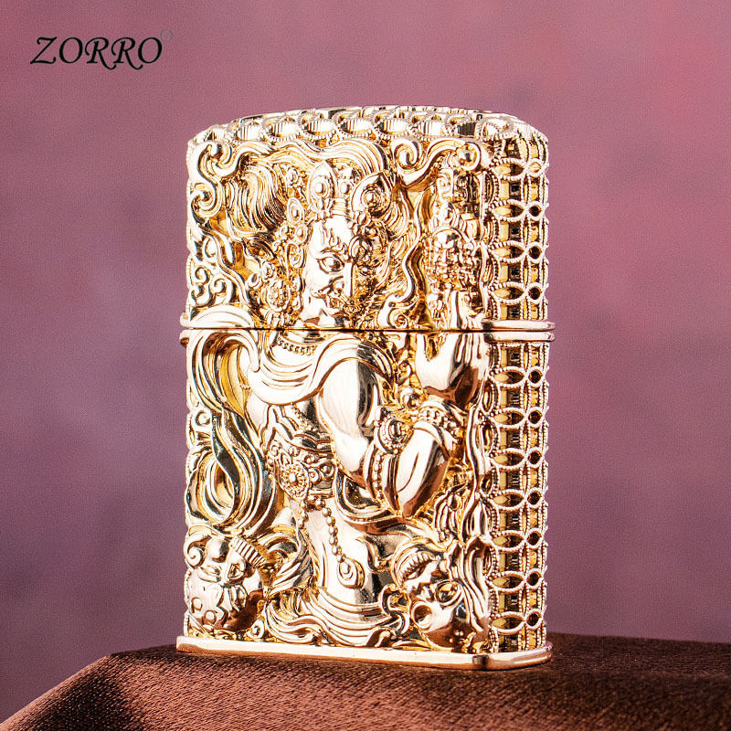 Zorro metāla šķiltava ar kerosīnu, emalēts dizains, atkārtoti lietojams, bohems / japāņu stila, dāvana vīrietim