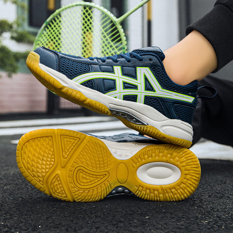 Бадминтон обувки – унисекс, омекотяваща опора, дишаща горна част от мрежа, EVA средна подметка и антихлъзгаща гумена подметка