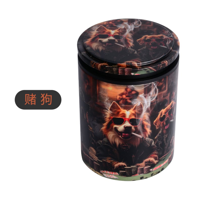 Τασάκι αυτοκινήτου εσωτερικού χώρου, μεταλλικό, φορητό, μη διαρρέον, με δυνατότητες συλλογής και αποθήκευσης, μοντέλο GY06, μινιμαλιστικός σχεδιασμός