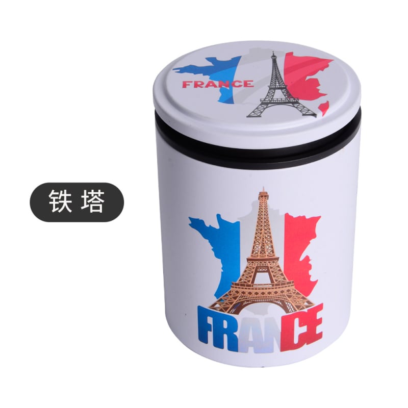 Τασάκι αυτοκινήτου εσωτερικού χώρου, μεταλλικό, φορητό, μη διαρρέον, με δυνατότητες συλλογής και αποθήκευσης, μοντέλο GY06, μινιμαλιστικός σχεδιασμός