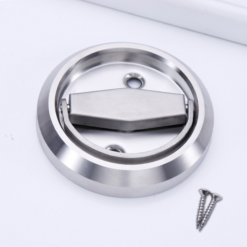 Rejtett ajtózár - 304 rozsdamentes acél, O típus, ball lock mechanizmus, beépített fogantyú, alkalmas faajtókhoz, biztonsági ajtókhoz és beltéri ajtókhoz