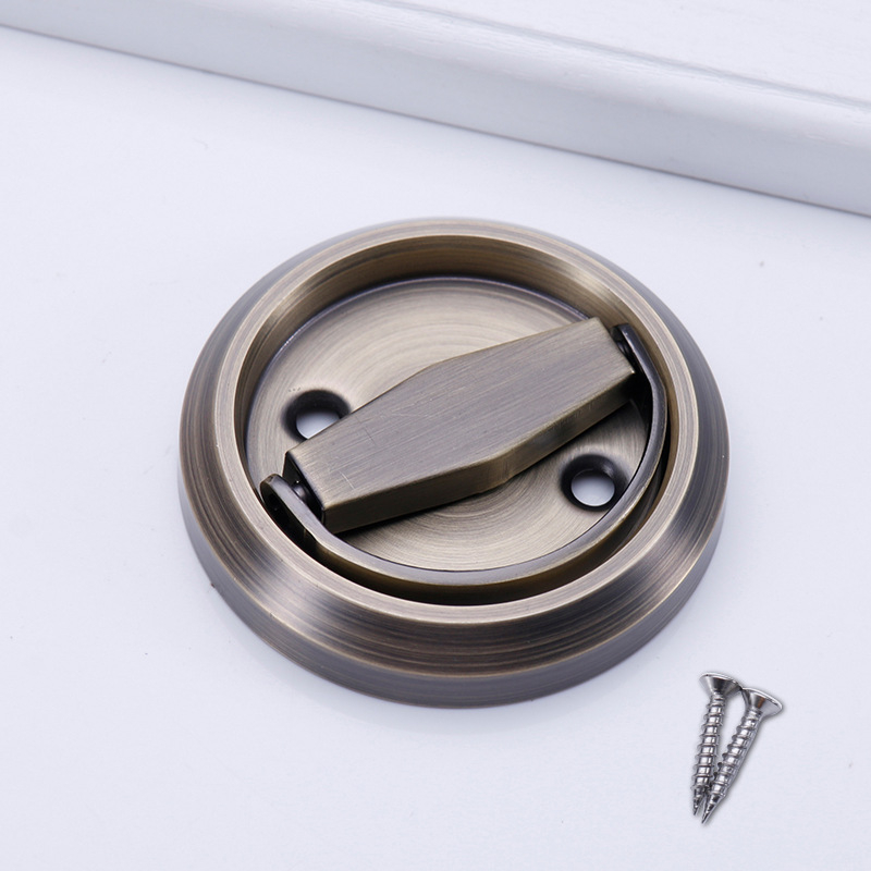 Rejtett ajtózár - 304 rozsdamentes acél, O típus, ball lock mechanizmus, beépített fogantyú, alkalmas faajtókhoz, biztonsági ajtókhoz és beltéri ajtókhoz