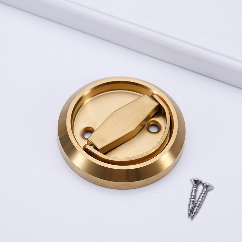 Rejtett ajtózár - 304 rozsdamentes acél, O típus, ball lock mechanizmus, beépített fogantyú, alkalmas faajtókhoz, biztonsági ajtókhoz és beltéri ajtókhoz