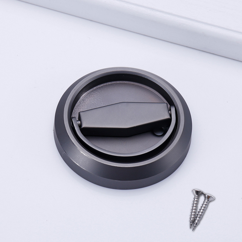 Rejtett ajtózár - 304 rozsdamentes acél, O típus, ball lock mechanizmus, beépített fogantyú, alkalmas faajtókhoz, biztonsági ajtókhoz és beltéri ajtókhoz