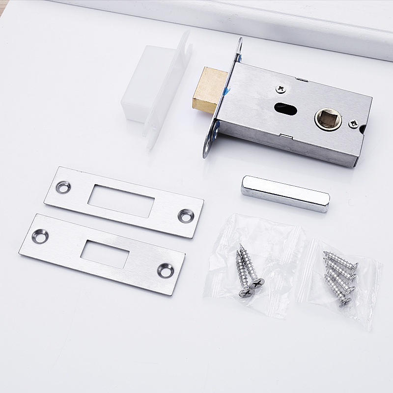 Rejtett ajtózár - 304 rozsdamentes acél, O típus, ball lock mechanizmus, beépített fogantyú, alkalmas faajtókhoz, biztonsági ajtókhoz és beltéri ajtókhoz