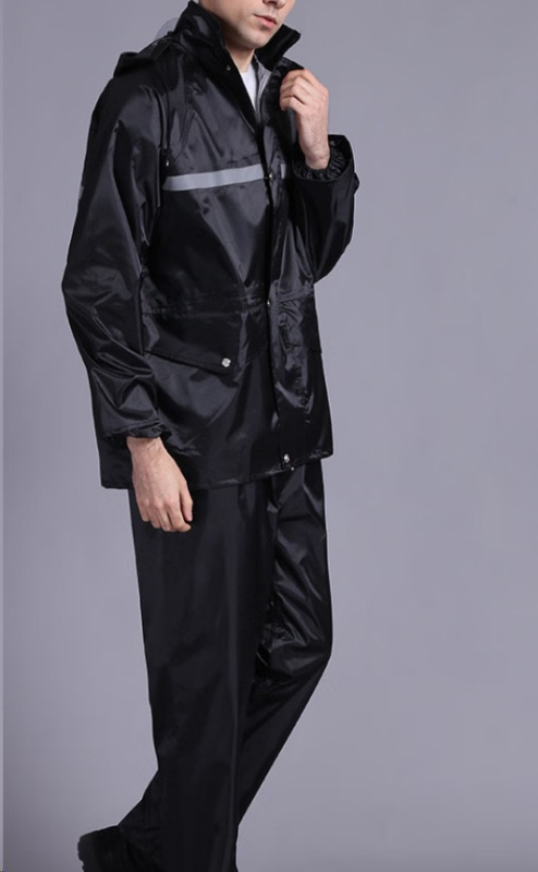 Σετ αδιάβροχο με μπουφάν και παντελόνι, χωριστός σχεδιασμός, Oxford ύφασμα, PVC αδιάβροχος στρώμα, για ενήλικες, κατάλληλο για εξωτερική οδήγηση
