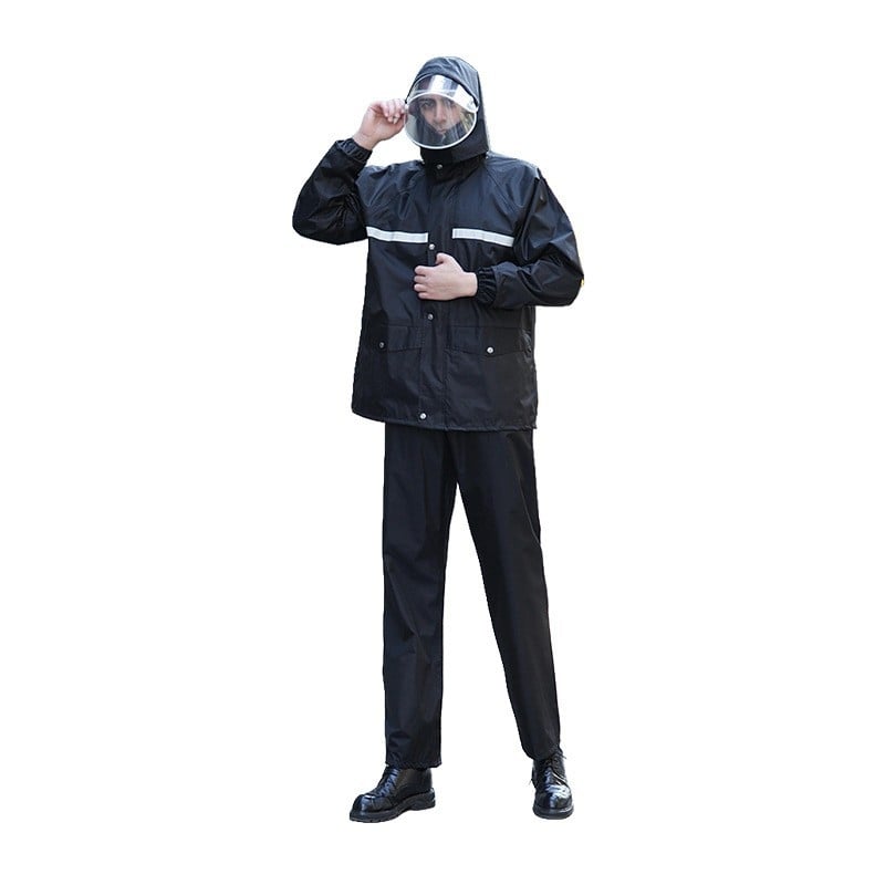 Σετ αδιάβροχο με μπουφάν και παντελόνι, χωριστός σχεδιασμός, Oxford ύφασμα, PVC αδιάβροχος στρώμα, για ενήλικες, κατάλληλο για εξωτερική οδήγηση