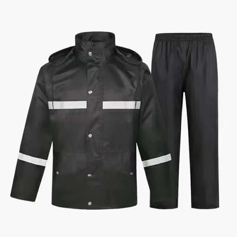 Σετ αδιάβροχο με μπουφάν και παντελόνι, χωριστός σχεδιασμός, Oxford ύφασμα, PVC αδιάβροχος στρώμα, για ενήλικες, κατάλληλο για εξωτερική οδήγηση