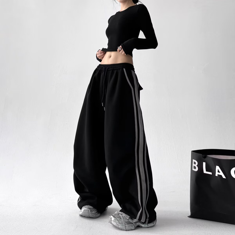 Ženské retro rovné nohavice, vysoký pás, dlhé, jemne pružné, polyester (70–80%), jeseň-zima 2025