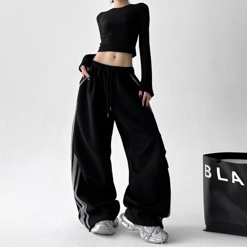 Ženské retro rovné nohavice, vysoký pás, dlhé, jemne pružné, polyester (70–80%), jeseň-zima 2025