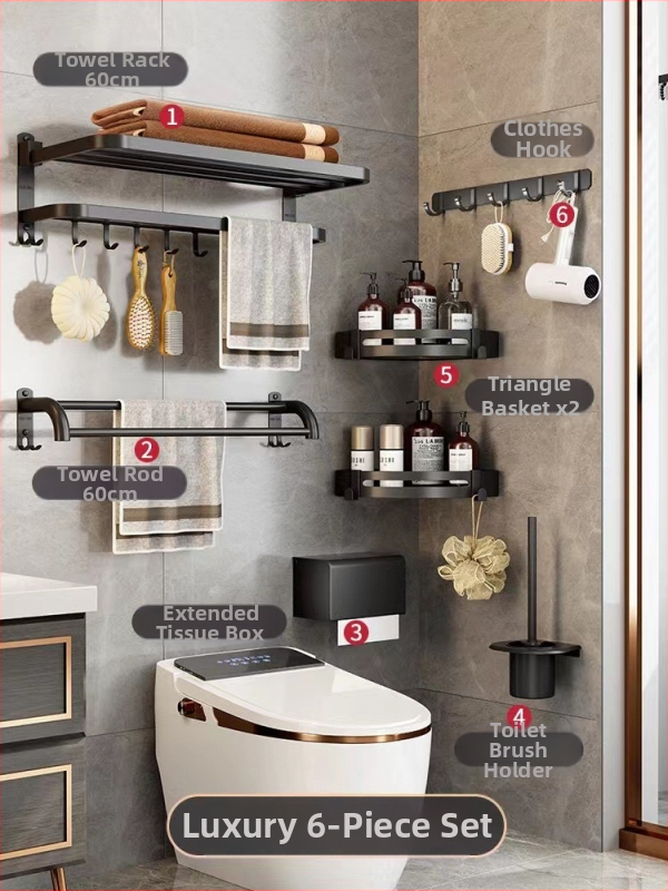 Stenný kúpeľňový úložný regál s vešiakom na uteráky - nerezová oceľ, nosnosť 30 kg, jednoúrovňový, model 300, povrchová úprava vypaľovanou farbou