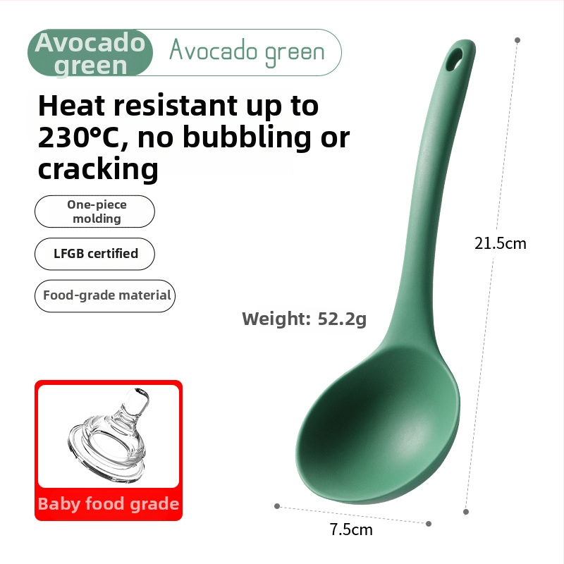 Virtuvės šaukštas - vieno gabalo platininio silikono, rankenėlė visiškai apgaubta platininio silikono, kodas 1005614846, modernus minimalistinis stilius