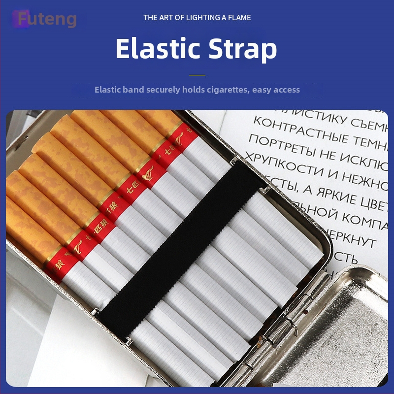 Cigarešu kārba no sakausējuma, triju nodalījumu dizains, klasisks Eiropas gravēts stils, viegls luksuss