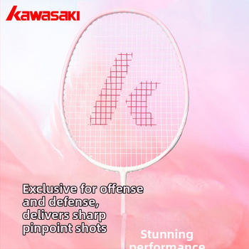 Kawasaki 4U Bedminton Raketa, Rám z karbónového kompozitu, Nylonové struny, Dĺžka 675 mm, Hmotnosť 80–84 g, Úchop G5