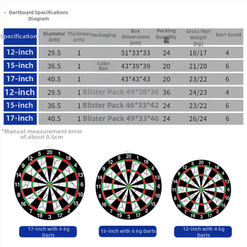 Dartboard komplektas iš augalinių pluoštų popieriaus, dvipusis popierinis taikinys, 1 cm storis, dėžutėje 36 vnt., modeliai LA-12767/15767/17767