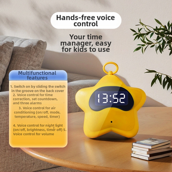Sanlv häälega juhitav äratuskell LED-digitaalne ekraan, öise valgus, nutikas stseenirežiim