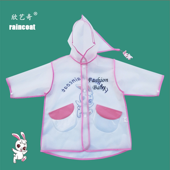 Detské dažďové pončo s celotelovým dizajnom, EVA látka, hrubý štýl, kreslený dizajn