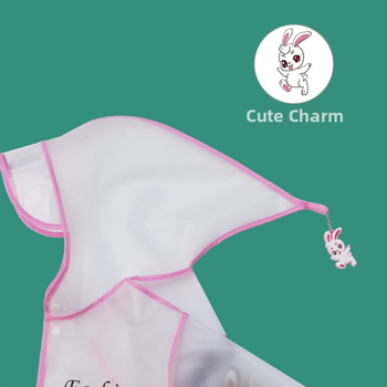 Detské dažďové pončo s celotelovým dizajnom, EVA látka, hrubý štýl, kreslený dizajn