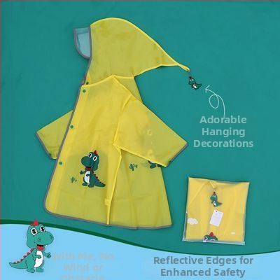 Detské dažďové pončo s celotelovým dizajnom, EVA látka, hrubý štýl, kreslený dizajn