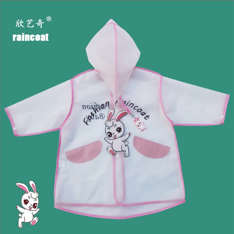 Detské dažďové pončo s celotelovým dizajnom, EVA látka, hrubý štýl, kreslený dizajn