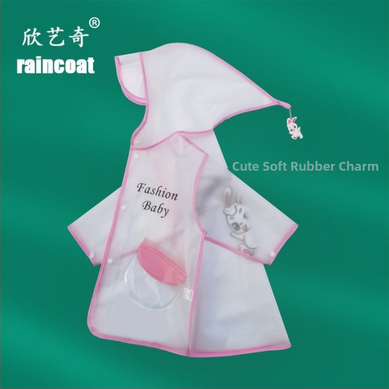 Detské dažďové pončo s celotelovým dizajnom, EVA látka, hrubý štýl, kreslený dizajn