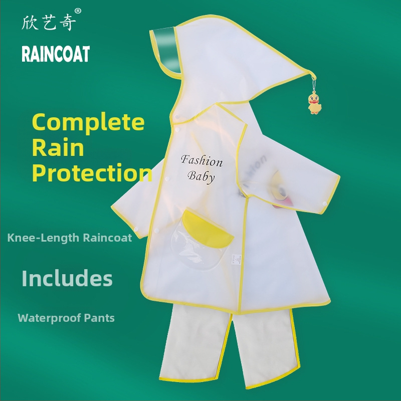 Detské dažďové pončo s celotelovým dizajnom, EVA látka, hrubý štýl, kreslený dizajn