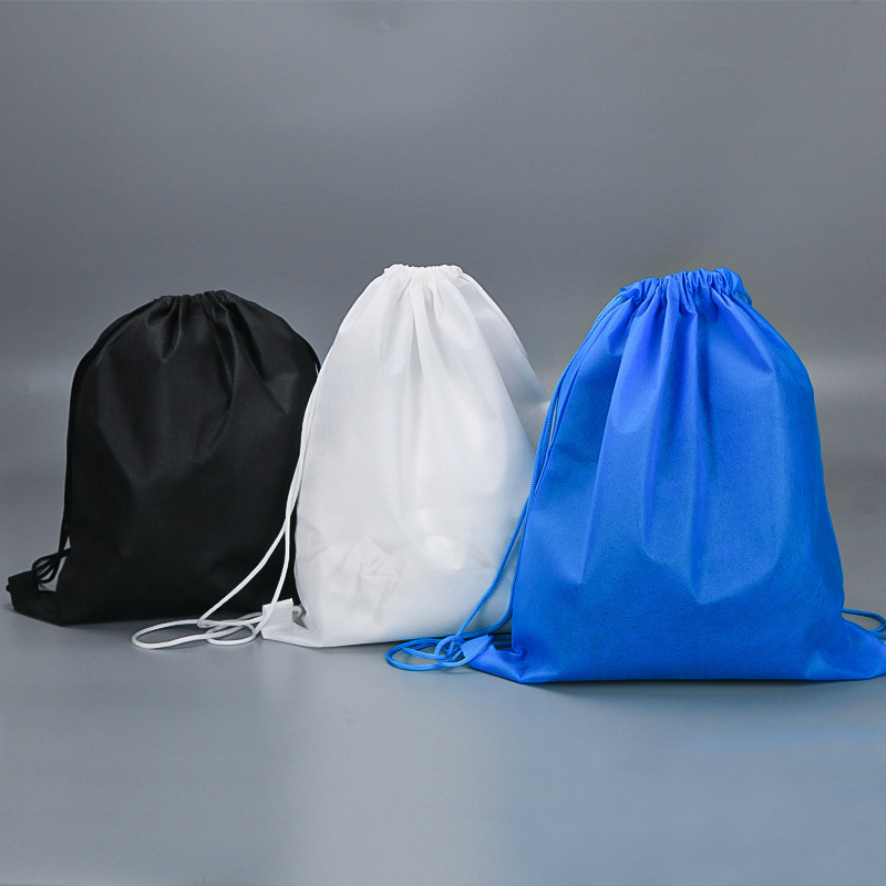 Rucsac din material netesut cu șnur, țesătură spunbond, imprimare prin transfer termic, personalizabil