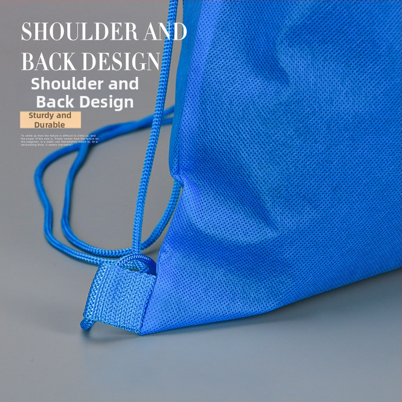 Netīkā mugursoma ar auklas aizdari, spunbond netīkts audums, siltuma pārneses druka, pielāgojama