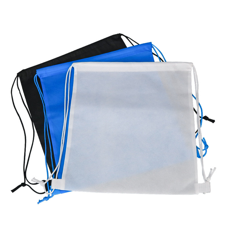 Rucsac din material netesut cu șnur, țesătură spunbond, imprimare prin transfer termic, personalizabil