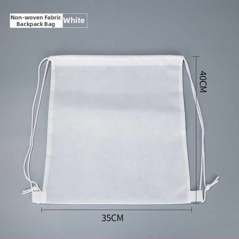 Netinkama kuprinė su raišteliu uždarymui, spunbond netinkas audinys, šilumos perdavimo spauda, pritaikoma