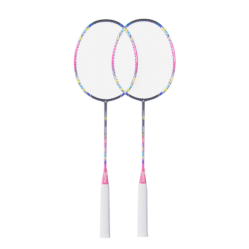Бадминтон ракета – феросплавна рамка – тегло 95–100 g – Тип ракети: директен удар – струни: найлон – Печат на лого: възможно – За аматьори и юноши