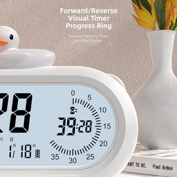 Cronometru pentru elevi din învățământ primar – numărătoare inversă, afișaj LED digital, iluminare de noapte, alarmă, formă dreptunghiulară, alimentare cu baterie, mecanism electronic