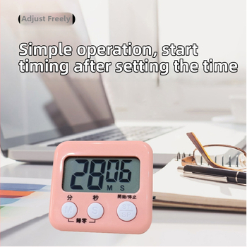 Kaitai KT temporizator digital cu alarmă și cronograf, afișaj LED, alimentare cu baterie, ABS carcasă, formă dreptunghiulară