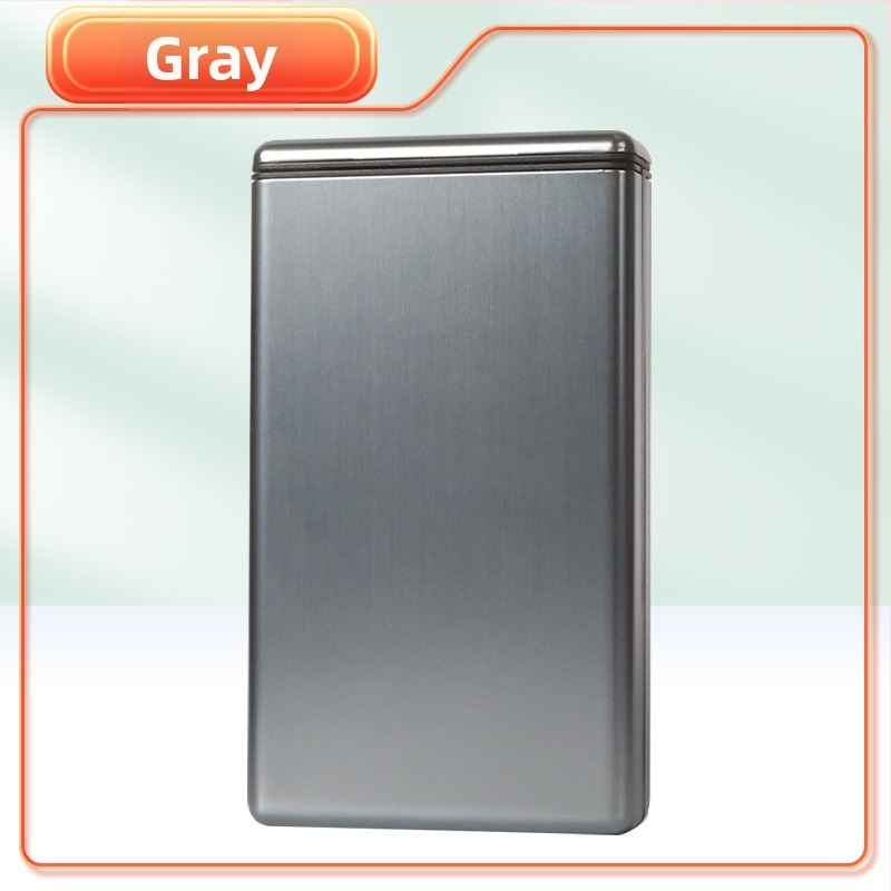 Metāla cigarešu kārba, ļoti plāna, slīdējošs vāciņš, 20 gab., mūsdienīgs minimālisma stils