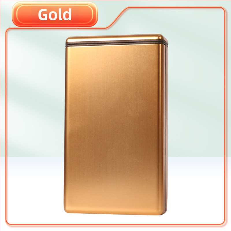 Metāla cigarešu kārba, ļoti plāna, slīdējošs vāciņš, 20 gab., mūsdienīgs minimālisma stils