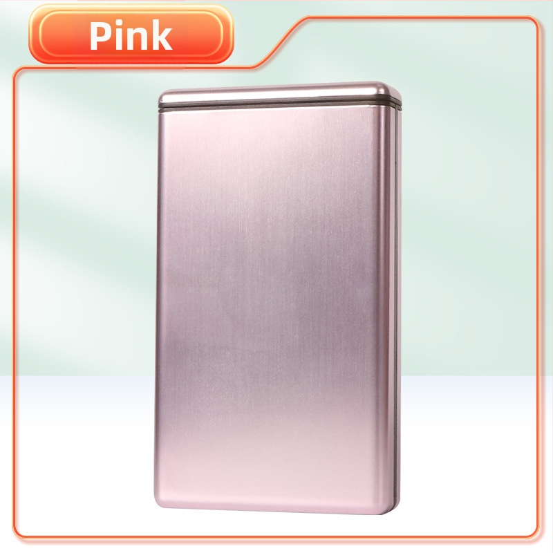 Metāla cigarešu kārba, ļoti plāna, slīdējošs vāciņš, 20 gab., mūsdienīgs minimālisma stils