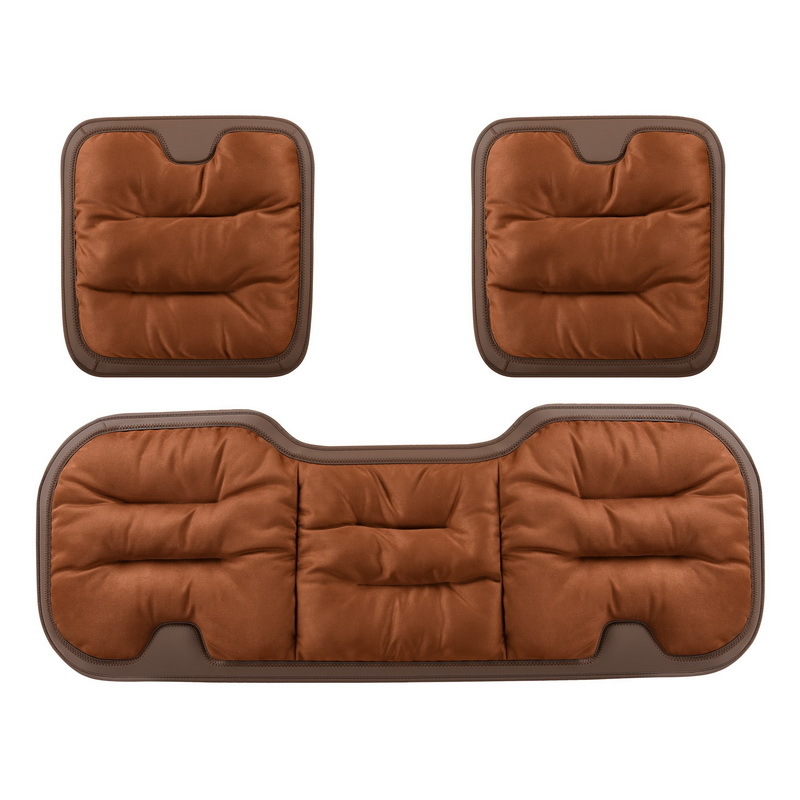 Подложка за автомобилна седалка – повърхност: вълнена тъкан; пълнеж: фланелен памук; зима; комплект от три части; дебела и топла